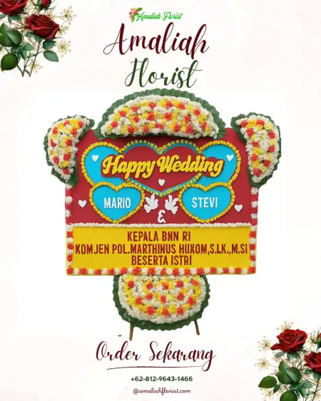 Papan Bunga Pernikahan Depapre